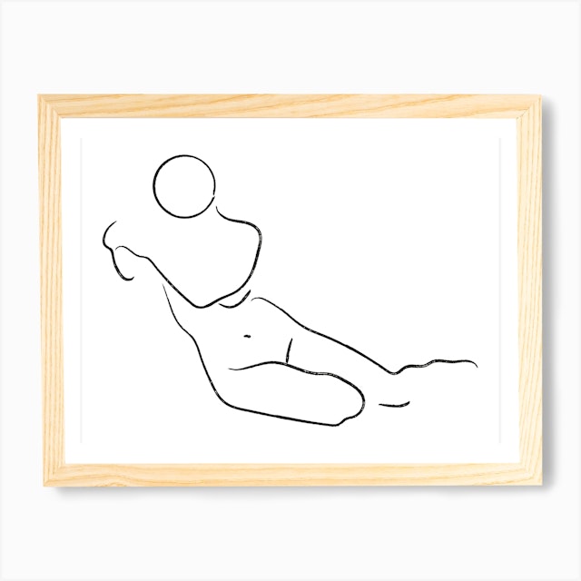 Reclining Nude 1 Art Print by Abigail Bromige-Smith - Fy
