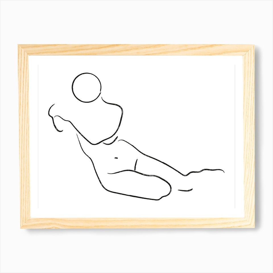 Reclining Nude 1 Art Print by Abigail Bromige-Smith - Fy