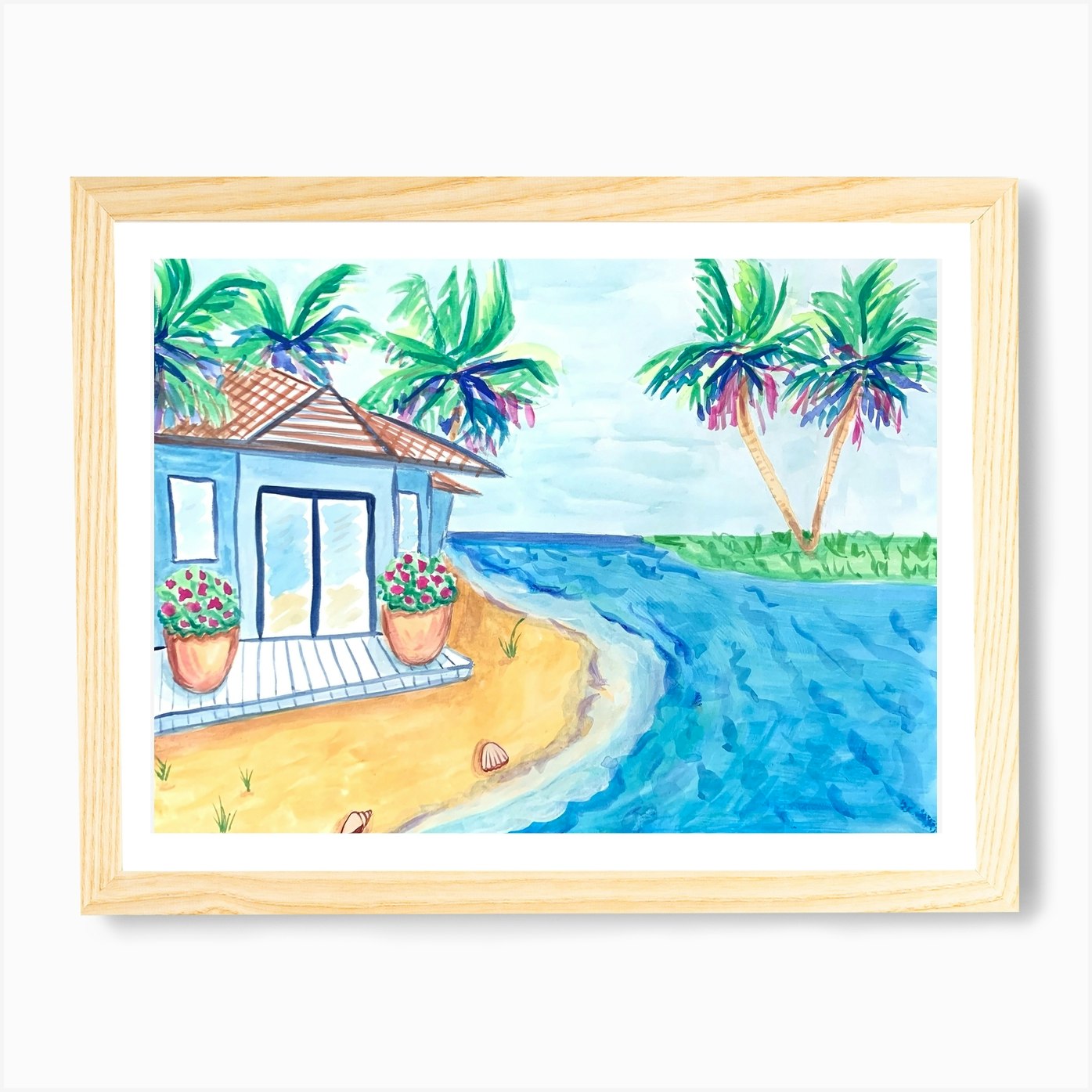 Beach House Art Print By Key And Sea Creative Fy