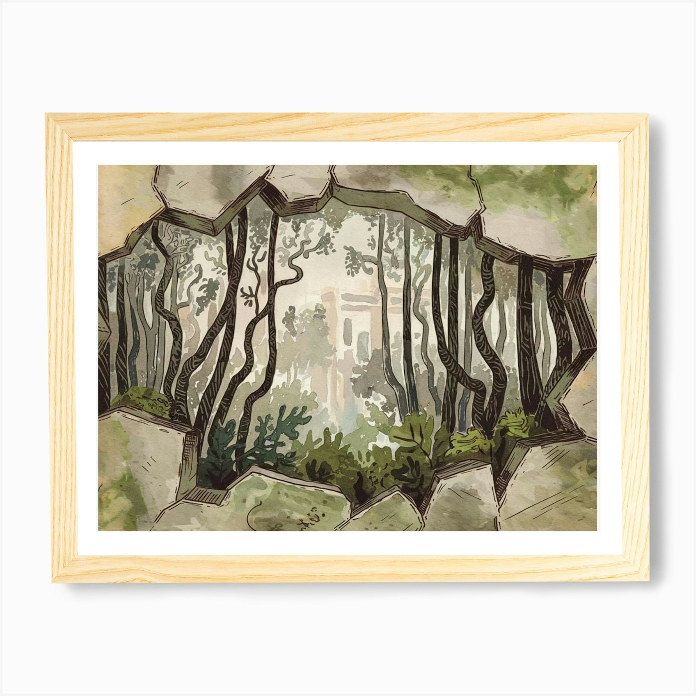 Twilight Forest Art Print Framed Wa Framed Wall Art Poster Canvas Print Picture - Picture 4 of 4