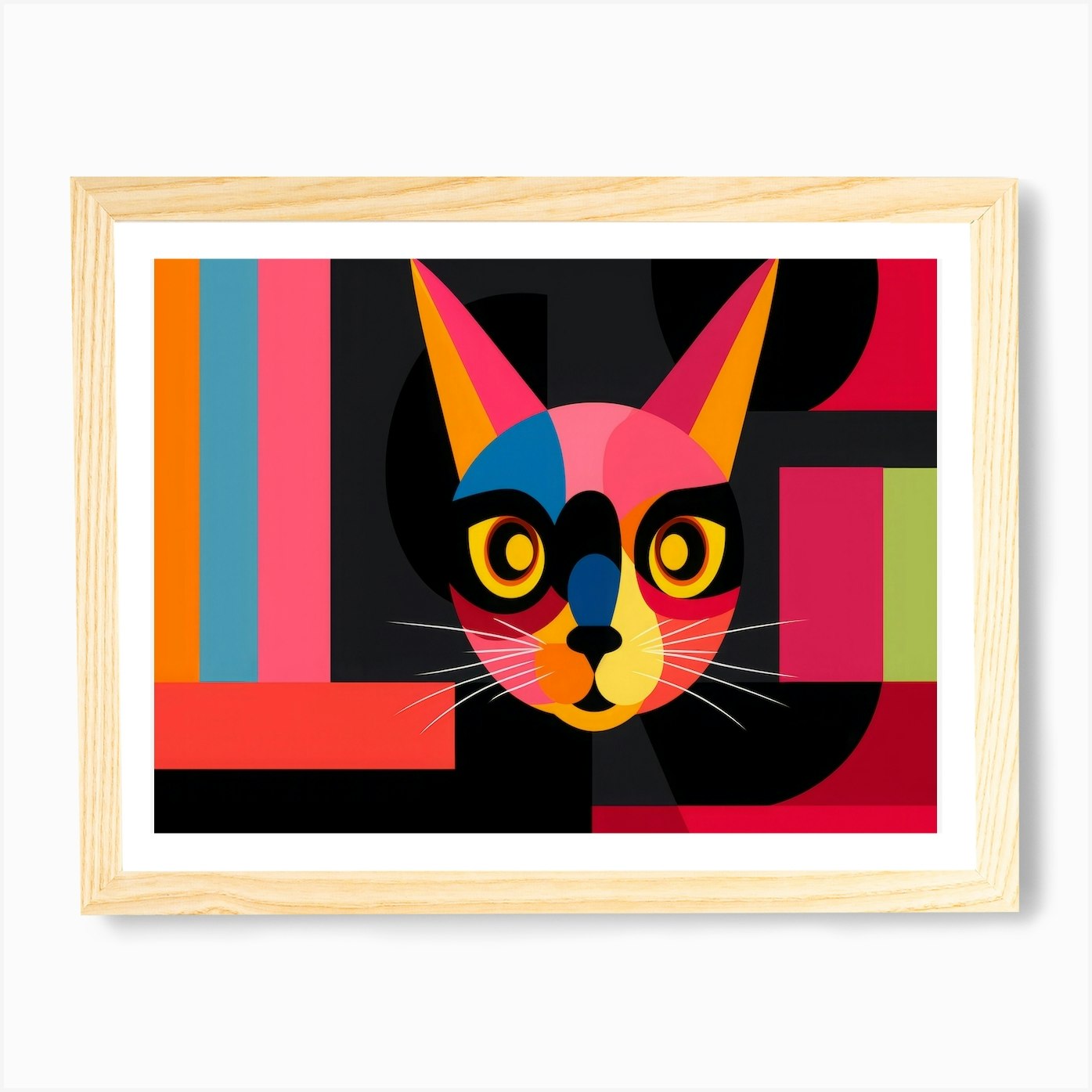 Cat Print Art Print Framed Wall Art Poster Canvas Print Picture - Picture 4 of 4
