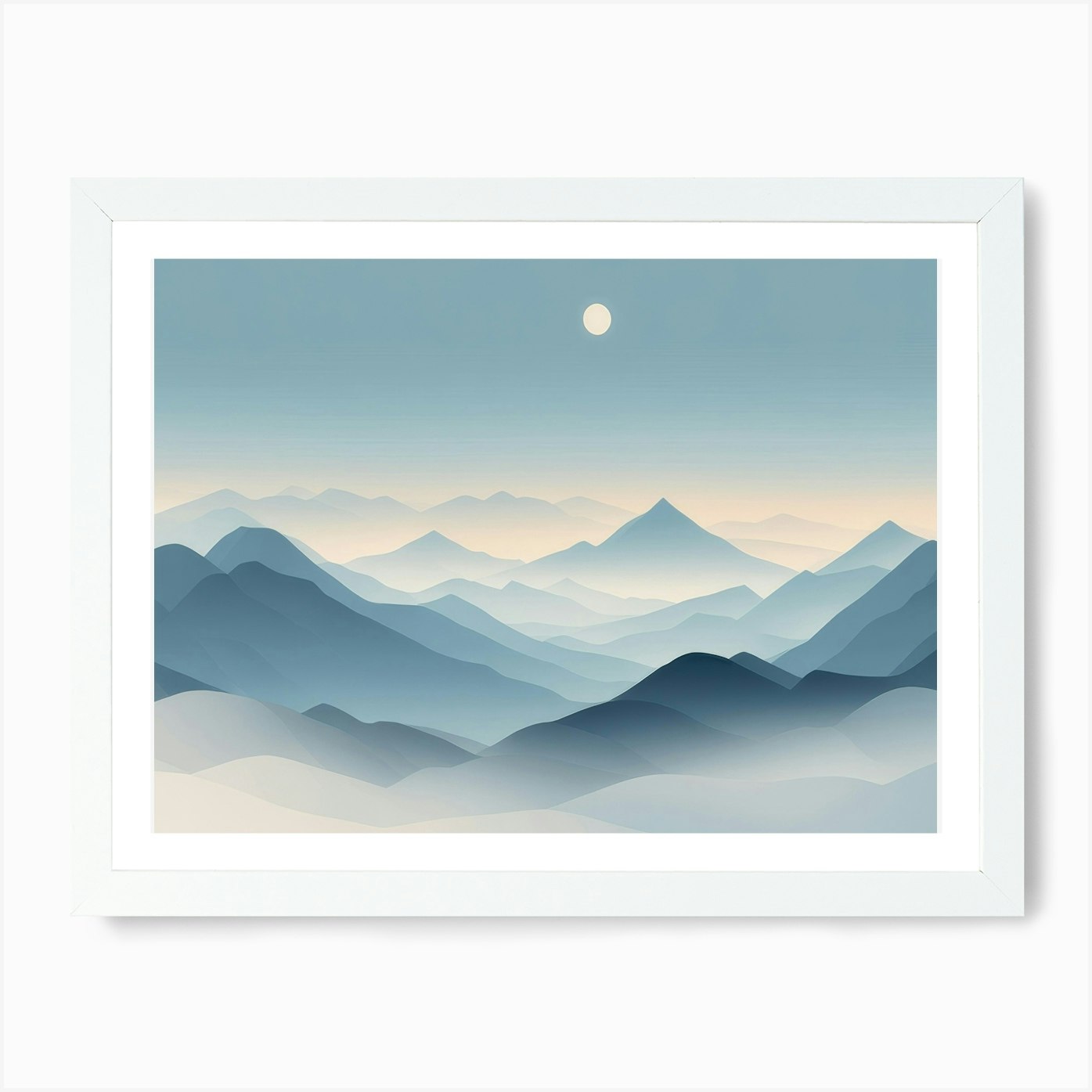 49 Ilustración de Misty Mountain B arte de pared enmarcado póster lienzo impresión cuadro - Imagen 3 de 4