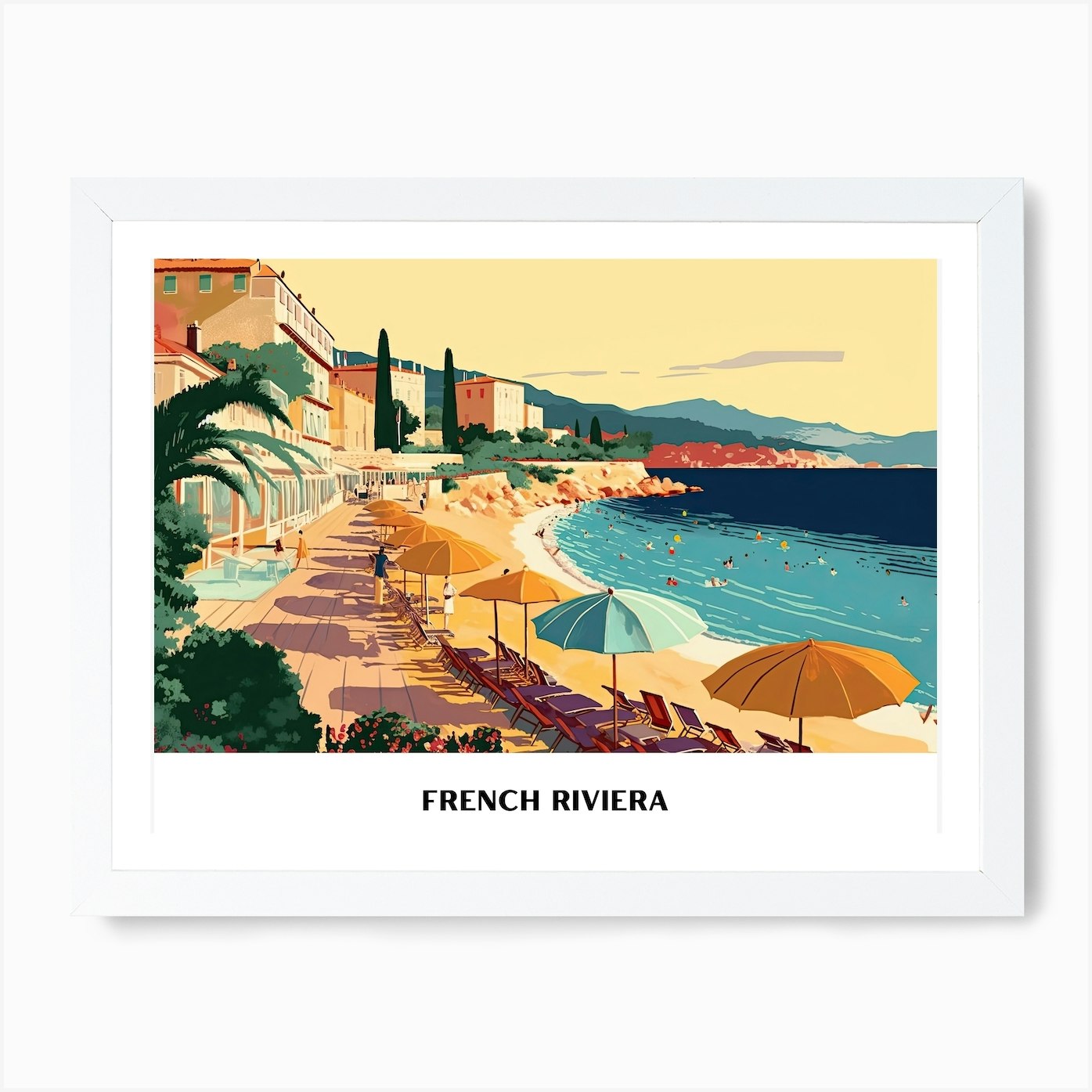 French Riviera Vintage Poster