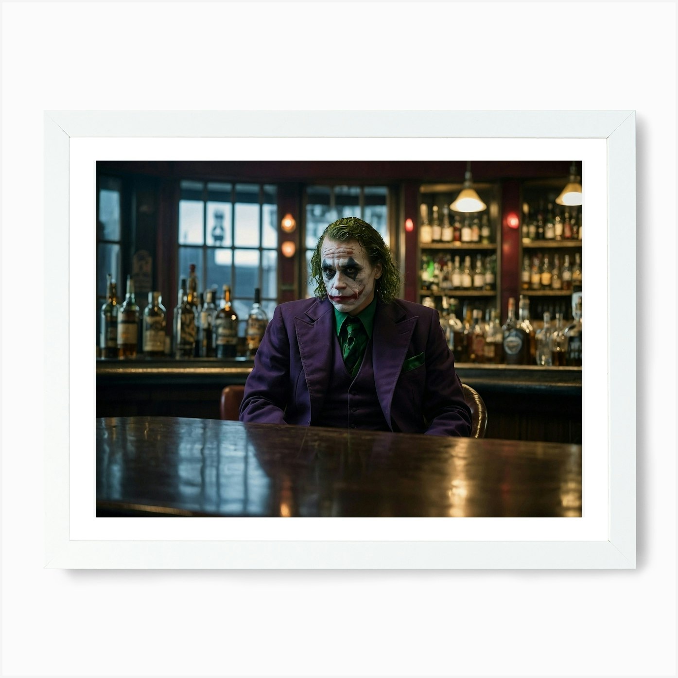 Joker In The Dark Knight 1 Art Prin Framed Wall Art Poster Canvas Print Picture - Picture 3 of 4
