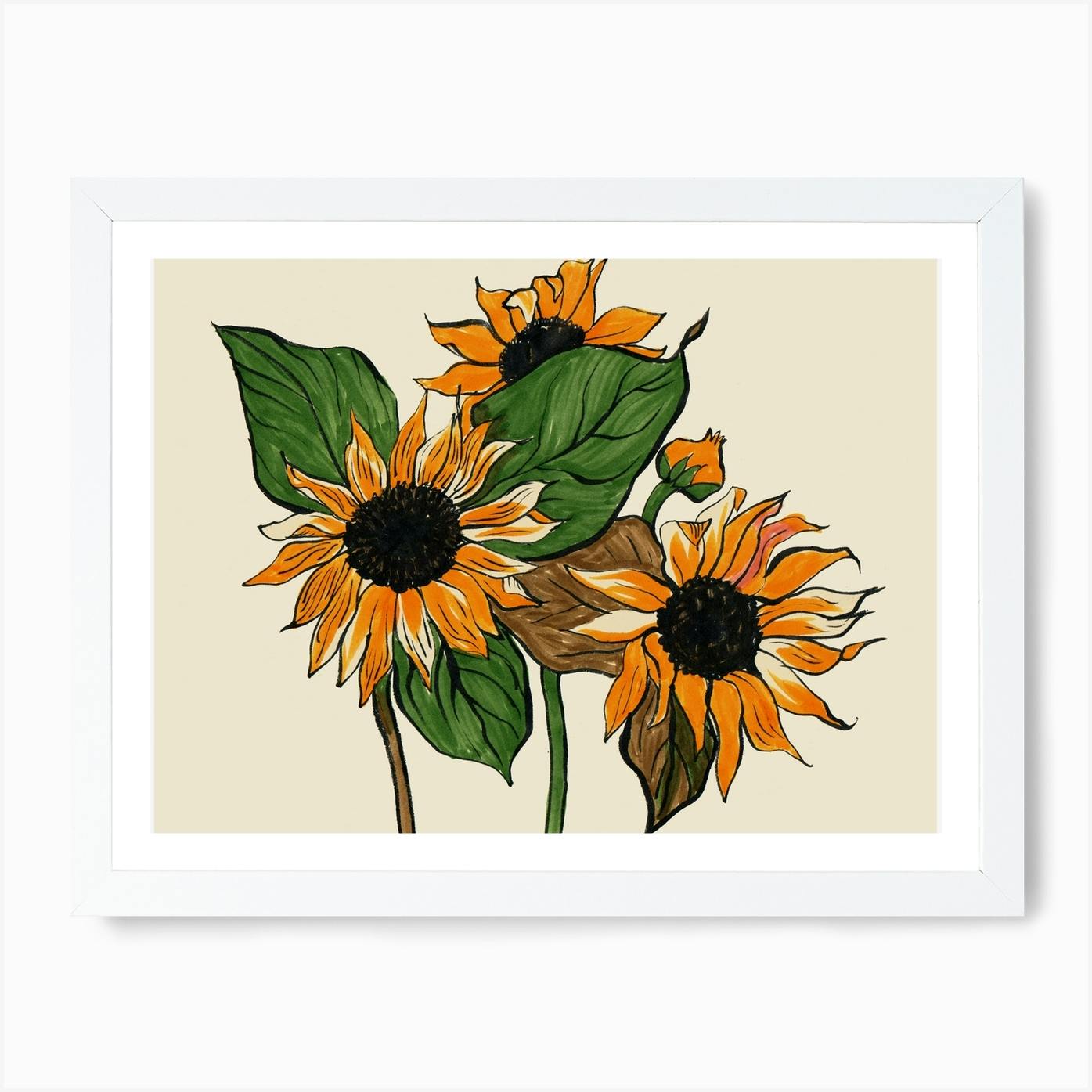 Sunflower Beauty Art Print Home Decor Wall Art Poster