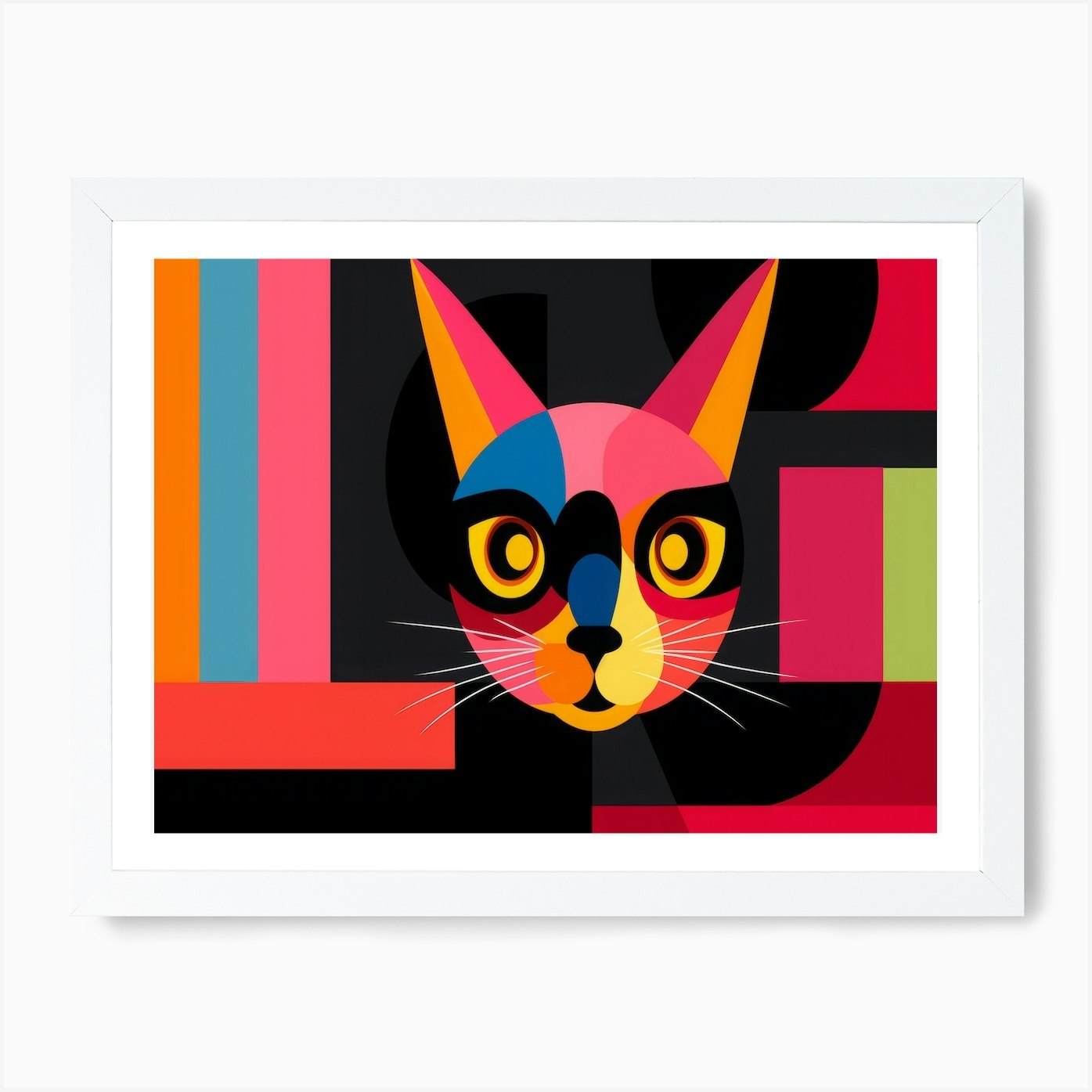 Cat Print Art Print Framed Wall Art Poster Canvas Print Picture - Picture 3 of 4