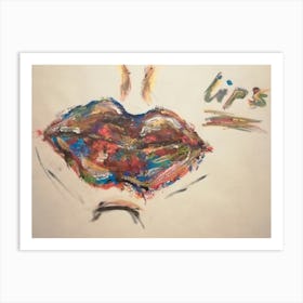 Colorful lips Art Print