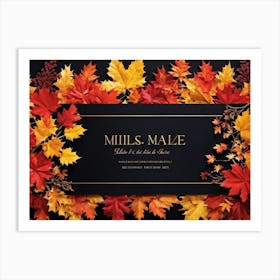 An Exuberant Autumn Sale Banner Adorned With Intricate Designs Revealing An Exciting Juxtaposition (5) Art Print