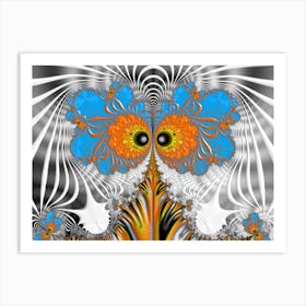 Fractal Owl Art Print