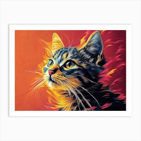 Cat Abstract Art Print