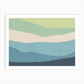 Abstract Mountains - A01 Art Print