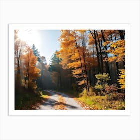 Autumn Road 1 Art Print