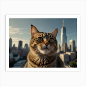 Cat In New York City Art Print