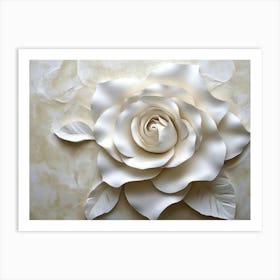 White Rose Wall Art 1 Art Print