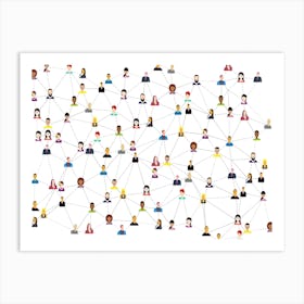 Social Network Art Print