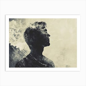 Silhouette Of A Man 10 Art Print