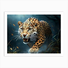 Fantasy Illustration Of A Wild Animal Leopard 4 Art Print