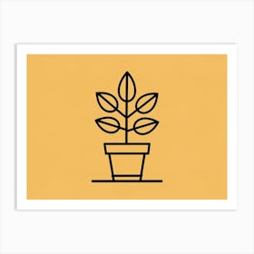 Plant In A Pot Art Print