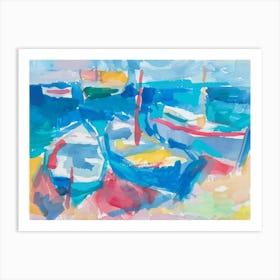 Boats On The Beach 4 Art Print