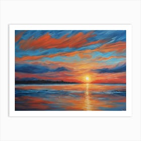 Sunset Over The Ocean 33 Art Print