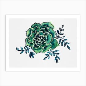 Rose Cactus Art Print