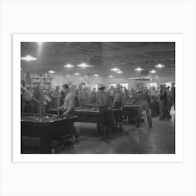 Construction Workers Playing Pool In Company Commissary, Shasta Dam Art Print