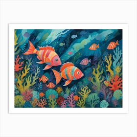 Fishes In The Sea Art Print