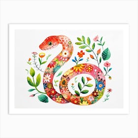 Little Floral Snake 3 Art Print