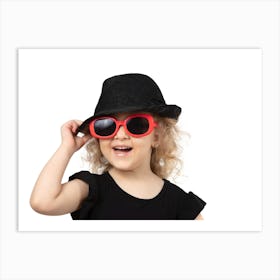 Little Girl In Sunglasses Art Print