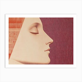 Woman'S Face Vintage Collage Art Print