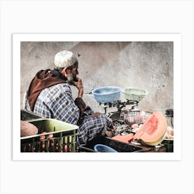 Watermelon Seller Art Print