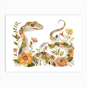 Little Floral Cobra 3 Art Print