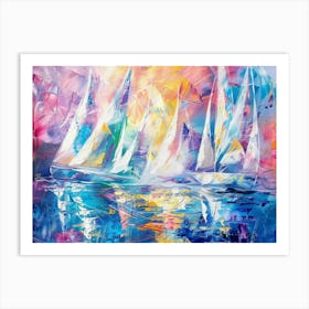 Sailboats In The Sea 5 Art Print