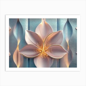 Paper Flower Wall Art Art Print