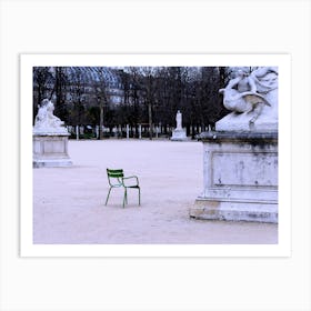 Lonely Green Chair - Original Paris Street Photography Art Print