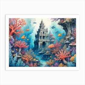 Underwater Castle Art Print