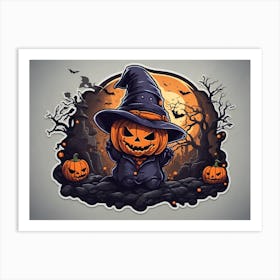 Halloween Pumpkin Art Print