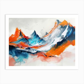 Abstract Mountain Painting 9 Art Print