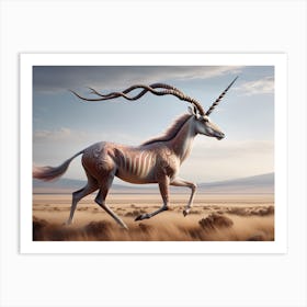 Magical Unicorn-Antilope Fantasy Art Print