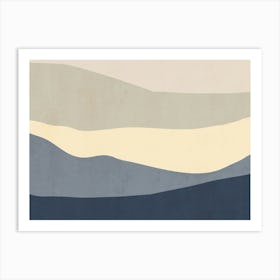 Abstract Mountains - h01 Art Print