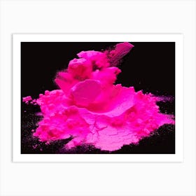 Pink Powder explosion Art Print