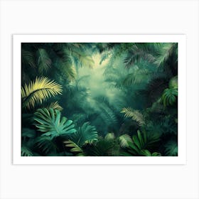 3d Tropical Wild Jungle Forest Art Print