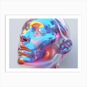 Holographic Head Art Print