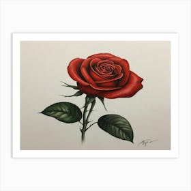 Red Rose 9 Art Print