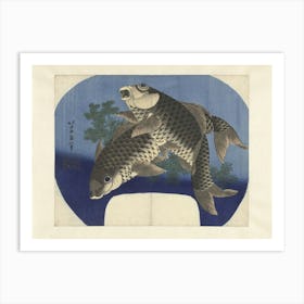 Hokusai Ukiyo-e Koi Carp Art Print