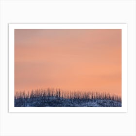 Pastel Sunrise Over Howe Ridge Montana Art Print