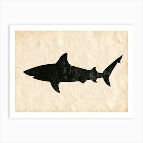 Whale Shark Grey Silhouette 5 Art Print