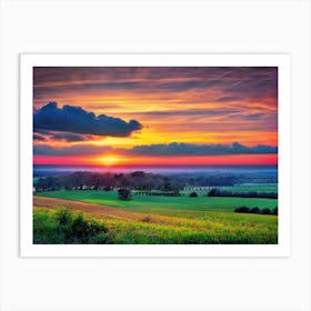 Sunset In The Countryside 48 Art Print