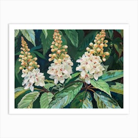 White Flowers On A Tree Art Print