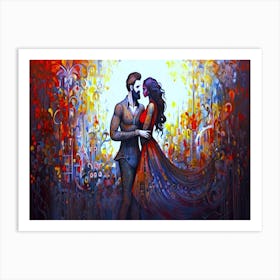 Mosaic Lovers - Love In The Air Art Print